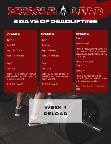 2 days of deadlifting plan